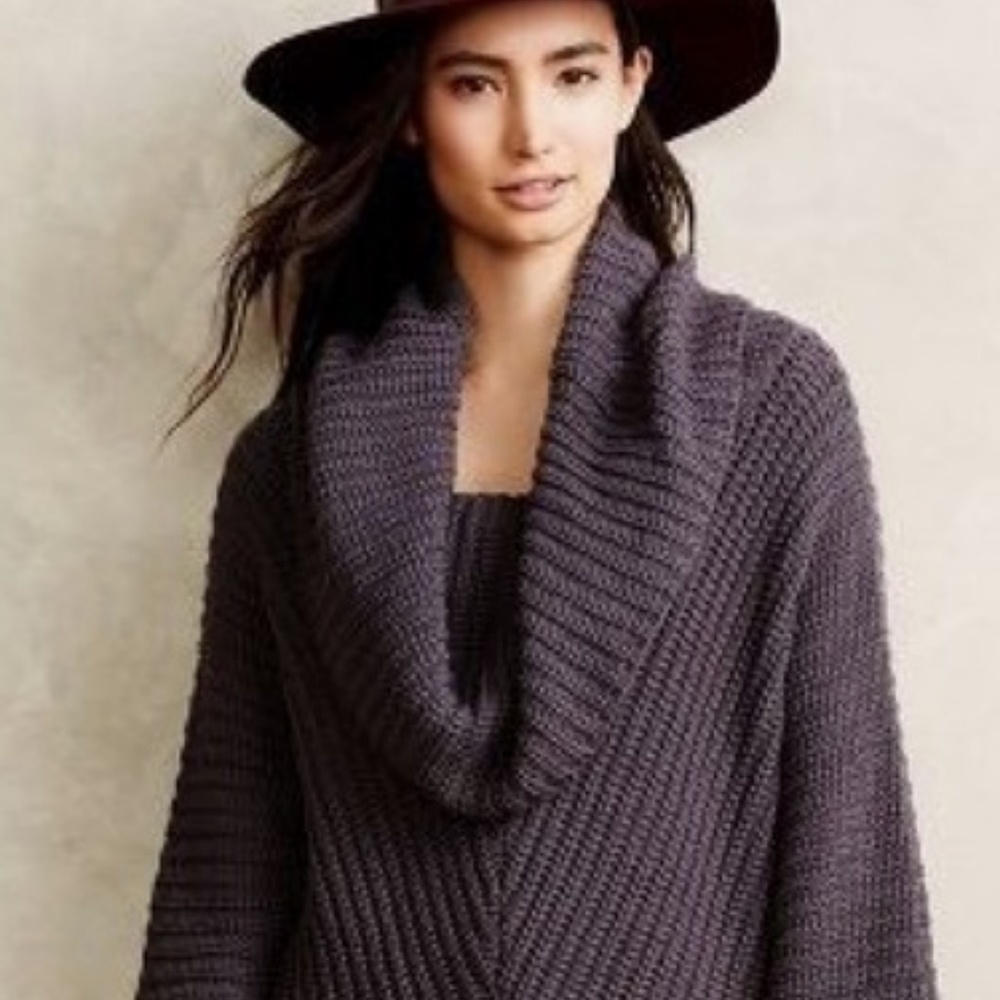 Oversized Anthropologie Moth Cowl Neck Sweater